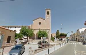 Imatge de la parròquia de Sant Jaume dels Domenys. Google Maps