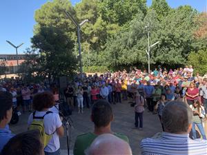 Imatge de la protesta de viticultors aquest 14 d'agost de 2019 a Vilafranca del Penedès. JARC