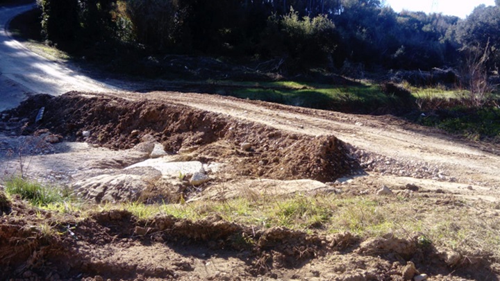 Imatge del camí al seu creuament amb la riera de Marmellar. Ajuntament de l'Arboç