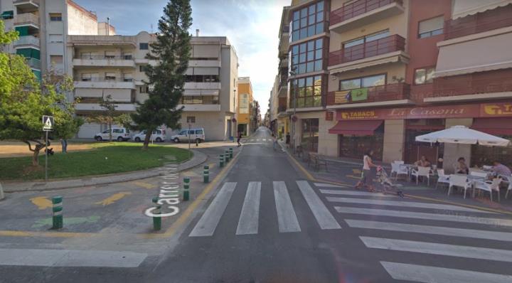 Imatge del pas de vianants del carrer del Jardí a la plaça de Catalunya. Google Maps