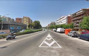 Imatge general de l'avinguda Cubelles, a Vilanova. Google Maps