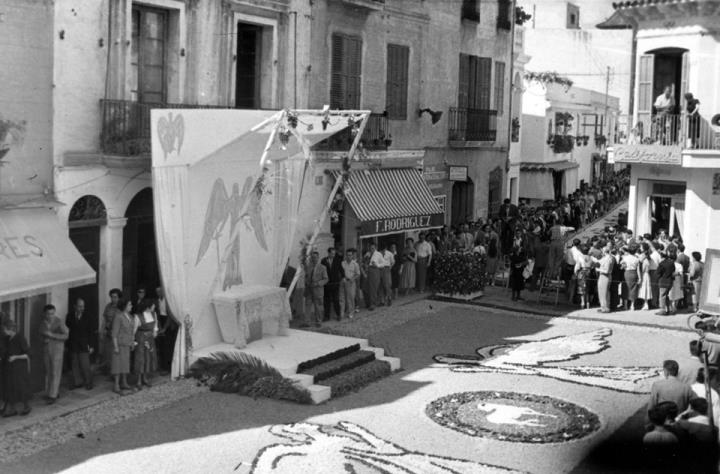 Imatge històrica de la festivitat de Corpus a Sitges. Corpus de Sitges