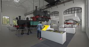 Imatge virtual de la museïtzació prevista a les noves sales del Museu del Ferrocarril