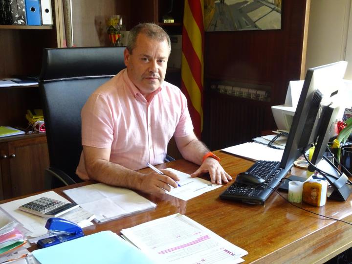 Josep Maria Ribas, alcalde de Sant Sadurní d'Anoia. Ramon Filella