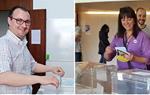 Juan Luis Ruiz i Olga Arnau exercint el seu dret al vot. EIX