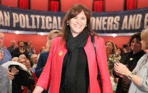 La candidata de JxCat Laura Borràs a Vilanova i la Geltrú. ACN