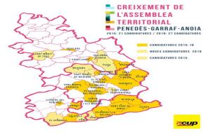 La CUP creix a l'Alt Penedès, Garraf i Anoia, amb 6 candidatures més que el 2015. EIX