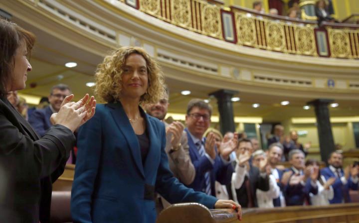 La nova presidenta del Congrés, Meritxell Batet, en el moment de ser elegida per al càrrec el 21 de maig del 2019. ACN