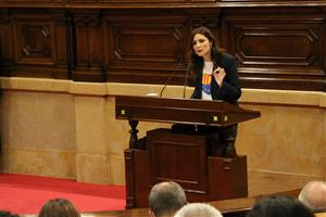 La portaveu del grup parlamentari de Cs Lorena Roldán el 17 d'octubre del 2019 al Parlament. ACN