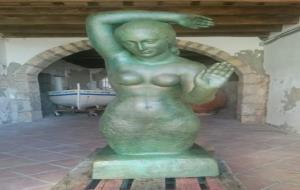 La sirena de Sitges, de Pere Jou, recupera el seu estat original. Museus de Sitges