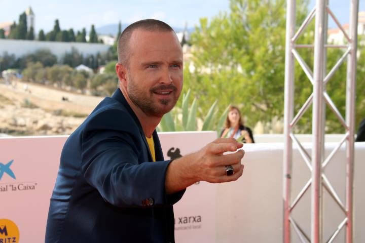 L'actor Aaron Paul al photocall del Festival de cinema de Sitges, el 12 d'octubre del 2019 . ACN