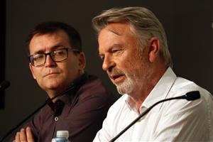 L'actor Sam Neill a la roda de premsa del Festival de cinema de Sitges, l'11 d'octubre del 2019