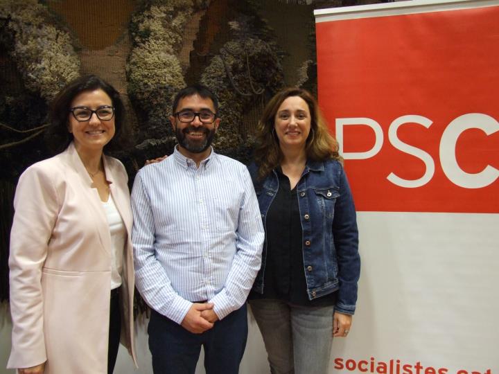 L'alcaldable del PSC a Subirats, Marcos Pérez, presenta la seva candidatura amb el suport d'Eva Granados i Susanna Mèrida. PSC