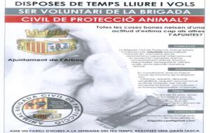 L'Arboç busca voluntaris per a la nova Brigada Civil de protecció animal. EIX