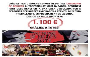 L'assemblea feminista La Ruda aporta 1.100 euros a una casa d’acollida per a persones refugiades i migrades. EIX