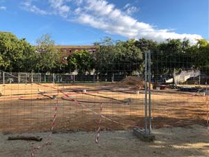 Les obres de la remodelació del parc de Pompeu Fabra, a les Roquetes, finalitzaran al desembre. Júlia Olivé