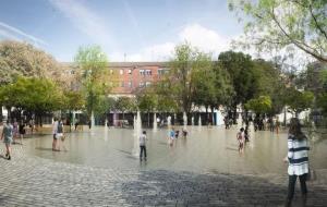 Les obres del remodelació del parc de Pompeu Fabra, a Roquetes, començaran al febrer. Ajt Sant Pere de Ribes