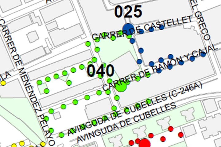 Les obres en una vorera provoquen una avaria en l'enllumenat públic de Vilanova. EIX