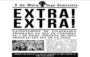 L'Esquerra Independentista de Vilafranca crida a no assistir a la rua de carnaval aquest 8 de març. EIX