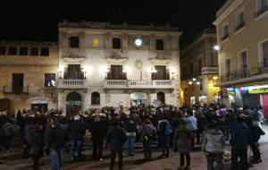 Manifestació a Vilafranca contra les detencions pels talls de l'AVE l'aniversari de l'1-O