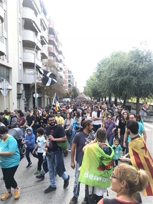 Manifestació a Vilafranca del Penedès amb motiu de la vaga