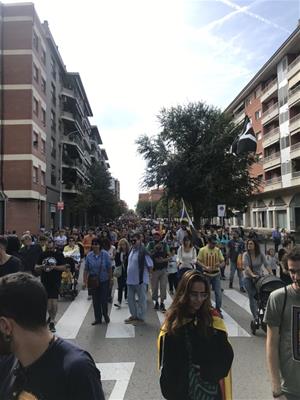 Manifestació a Vilafranca del Penedès amb motiu de la vaga