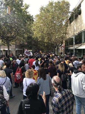 Manifestació a Vilafranca del Penedès amb motiu de la vaga