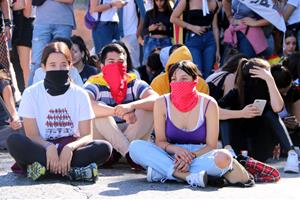 Manifestació convocada pel Sindicat d'Estudiants . ACN / Mar Rovira