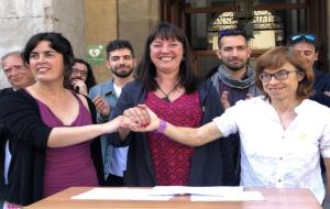 Marta Jofra, Olga Arnau i Blanca Albà. Eix