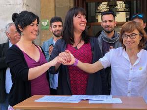 Marta Jofra, Olga Arnau i Blanca Albà. Eix