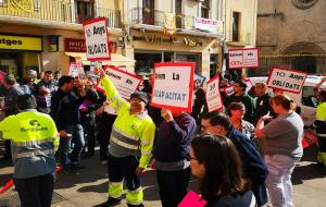 Mas Albornà i Nou Verd protesten a Vilafranca per la greu situació econòmica dels centres de treball especial