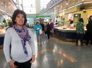 Olga Pros, de l'associació de comerciants del Mercat del Centre de Vilanova i la Geltrú. Eix Diari