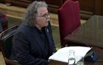 Pla curt, extret de la senyal institucional, del diputat d'ERC al Congrés Joan Tardà declarant davant del Suprem com a testimoni. Tribunal Suprem