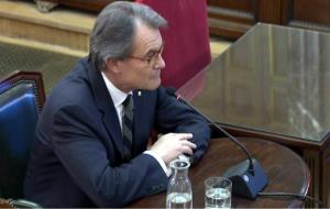 Pla curt, extret de senyal institucional de l'expresident de la Generalitat Artur Mas declarant com a testimoni al Tribunal Suprem. ACN