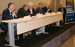 Pla general de la cloenda de la IV Jornada sobre el fenomen del 'top manta', al Vendrell, amb el director general dels Mossos, Andreu Martínez. ACN