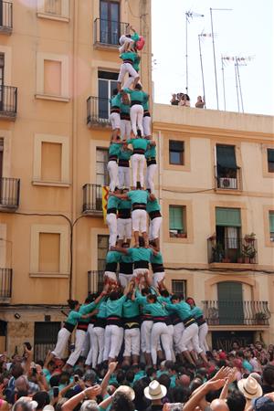 Pla general del 4d9f descarregat pels Castellers de Vilafranca. Imatge del 15 de setembre de 2019