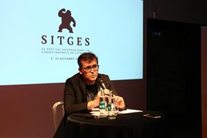 Pla general del director del Festival de cinema de Sitges, Àngel Sala, a la roda de premsa de presentació de la programació del certamen. ACN