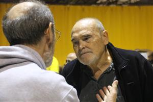 Pla tancat del pare de Raül Romeva, Jordi Romeva, que ha estat un dels participants a la Marxa per la Llibertat