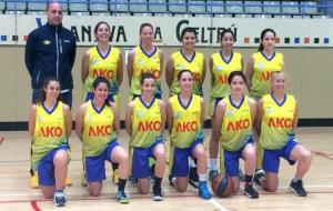 Plantilla de sènior femení del CNB Vilanova. Eix