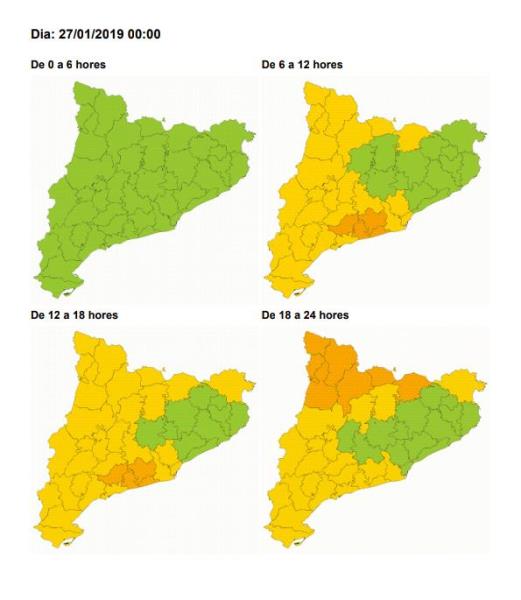 Protecció Civil activa l'alerta del pla Ventcat per fortes ratxes al sud de Barcelona, Tarragona i al Pirineu Occidental. EIX