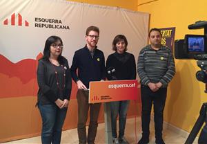 Roda de premsa d'ERC Vilafranca sobre les mocions. Eix