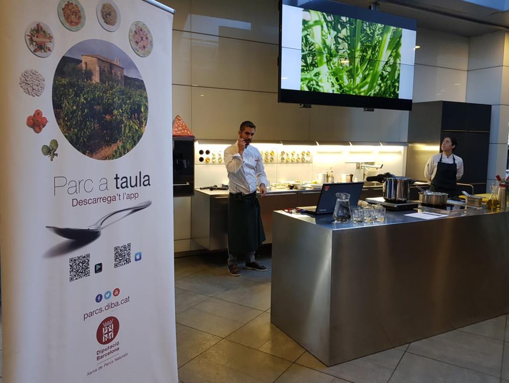 'Showcooking' de l'espigall del Garraf, a la Fundació Alícia