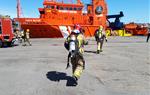 Simulacre d'incendi en una embarcació al port de Vilanova i la Geltrú amb dos ferits . Generalitat de Catalunya