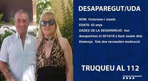 Troben mort un matrimoni desaparegut diumenge a Sant Jaume dels Domenys. Mossos d'Esquadra
