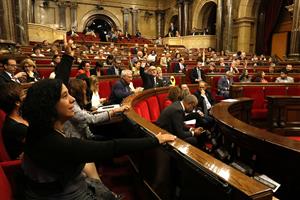 Un moment de la votació al Parlament sobre el decret llei per a l'autoliquidació de l'impost sobre les begudes ensucrades envasades. ACN