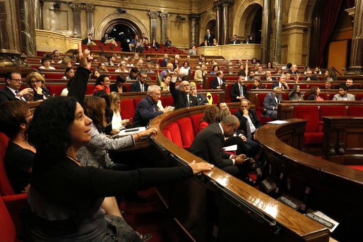 Un moment de la votació al Parlament sobre el decret llei per a l'autoliquidació de l'impost sobre les begudes ensucrades envasades. ACN