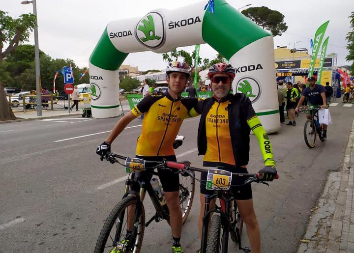 Valentí i Marc Vall fan la Skoda Gran Fondo Priorat de Falset. Eix