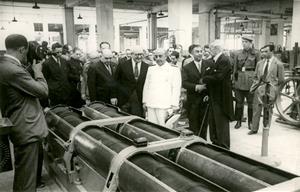 Visita de Franco a la fàbrica Pirelli al 1949. Arxiu Comarcal del Garraf