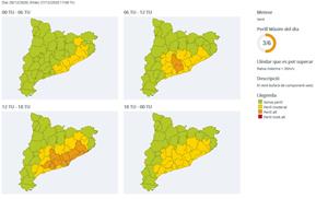 Activada l'Alerta del pla VENTCAT de Protecció Civil per fort vent demà sobretot al litoral i prelitoral del Penedès i Garraf. EIX