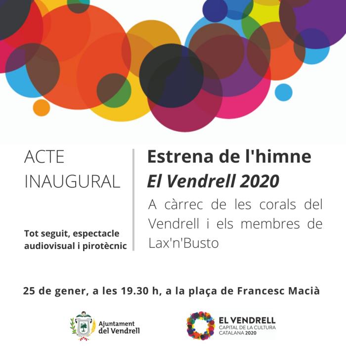Acte inaugural El Vendrell, Capital de la Cultura Catalana 2020